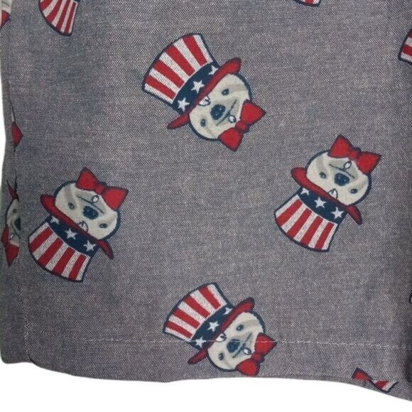MAD Engine S Boxers Gray Flag Patriotic Americana Gopher Hat Bow Tie Stars - Picture 4 of 8